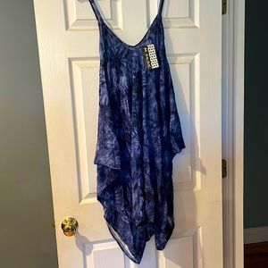 Blue tie dye romper